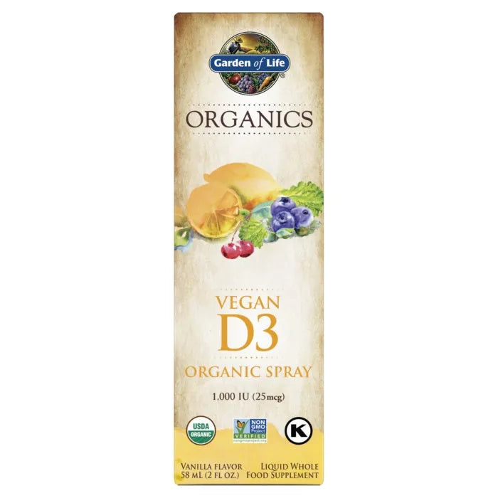 Organics Vegan D3 Organic Spray 1,000 IU - Vanilla