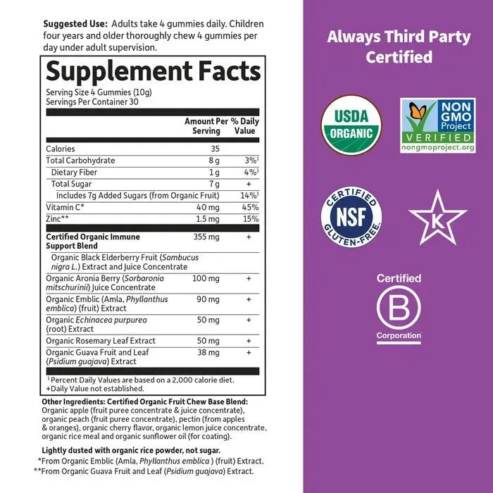 Organics Elderberry Immune Gummy?