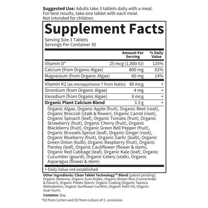 Organics Plant Calcium Tablets